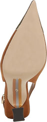 Sam Edelman Odette Frontier Brown/Amber Gold Pointed Toe Slingback Stiletto Pumps