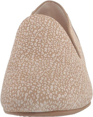 Toms Darcy Natural Mini Leopard Printed Suede Almond Toe Slip On Fashion Flats
