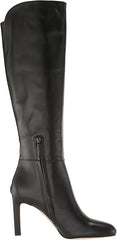 Sam Edelman Shauna Black Leather Pointed Toe Stiletto Heeled Knee High Boots