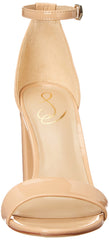 Sam Edelman Yaro Beige Blush Ankle Strap Open Round Toe Block High Heel Sandals