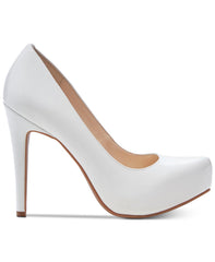 Jessica Simpson Parisah Bright White Patent Leather Platform High Heel Pumps