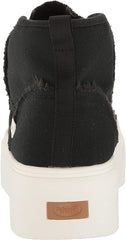 Dr. Scholl's For Now Hi Black Fabric Lace Up Chunky Platform Mid Top Sneakers