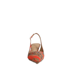 Sam Edelman Bianka Orange Slingback Kitten Heeled Pointed Toe Fashion Pumps