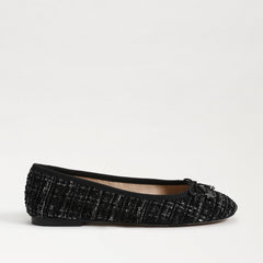 Sam Edelman Felicia Black Multi Luxe Slip On Rounded Toe Flexible Ballet Flats