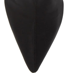 Jeffrey Campbell Siren Black Block Heel Ankle Neoprene Fitted Stretch Booties