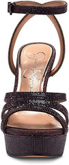 Jessica Simpson Balina Rhinestone Platform Dress High Heel Ankle Strap Sandals