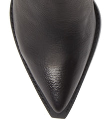 Lust For Life Tenesse Black Leather Pull On Chelsea Stacked Heel Ankle Boots (Black, 7)
