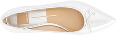 Dolce Vita Palani Silver Distressed Leather Slip On Pointed Toe Ballet Flats