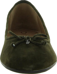 Sam Edelman Kaylee Military Green Almond Toe Slip On Detailed Ballet Flats
