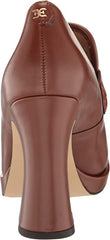 Sam Edelman Jed Dark Mocha Slip On Square Toe Block Heel Platform Dress Loafers
