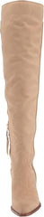 Sam Edelman Julee Tuscan Taupe Rounded Wedge Heeled Over The Knee Fashion Boots