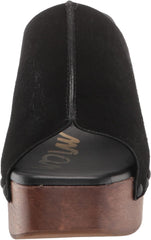 Sam Edelman Josselyn Black Squared Open Toe Slip On Studded Block Heeled Sandals