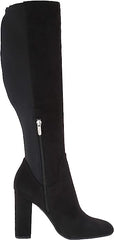 Circus By Sam Edelman Clarimont Black Fabric Side Zip Knee High Block Heel Boots