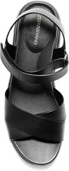 Cole Haan Zerogrand Sandal II Black Leather Ankle Strap Open Toe Flat Sandals