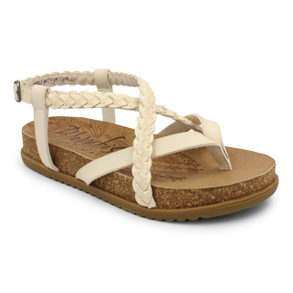 Blowfish Malibu Foxtail Cloud Dyecut Platform Wedge Heel Flexible Footbed Sandal