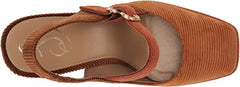 Sam Edelman Jildie Mustard Slingback Ankle Strap Almond Toe Block Heel Pumps