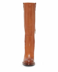 Vince Camuto Zemmy Light Cognac Leather Knee High Block Heel Comfortable Boots