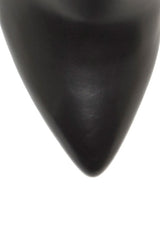 Vince Camuto Kervana Black Smooth Leather HIgh Heel Pointed Knee Boot