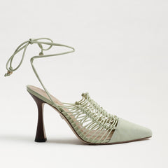 Sam Edelman Trinity Pistachio Tie Up Womens Pumps Ankle Strap High Heel Sandals
