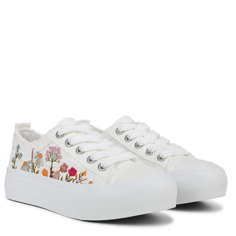 Blowfish Malibu Sadie-Sun White Canvas Fashion Lace Up Platform Sneakers 9