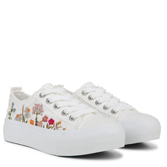 Blowfish Malibu Sadie-Sun White Canvas Fashion Lace Up Platform Sneakers 9