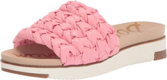 Sam Edelman Ainslie Cactus Flower Open Round Toe Braid Straps Flat Slide Sandals