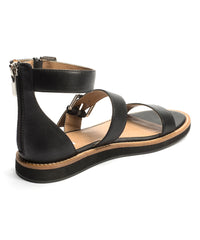 Jane and the Shoe JENNA Sandal Black Leather open Toe Platform