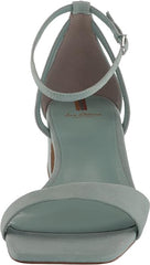 Sam Edelman Wilson Tide Blue Ankle Strap Squared Open Toe Block Heeled Sandals