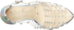 Jessica Simpson Westah Clear/Iridescent Buckle Strap Pointed Toe Stiletto Pumps