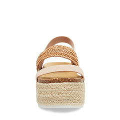 Steve Madden Circa1 Flatform Wedge Sandal Natural Nude Platform Espadrille