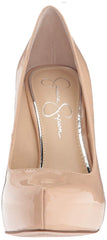 Jessica Simpson Parisah Pointed Toe Classic Sand Nude Patent Platform Pumps