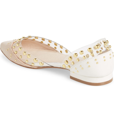 Cecelia New York Min Ballet Flats Clear Chic Pointed Shoe Bare Clear Alabaster