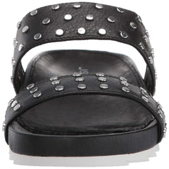 J Slides Erika Sandal Black Leather Slide Mule Slip On Flip Flops