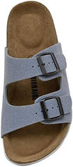 Cushionaire ladies slip on sandals adjustable buckles