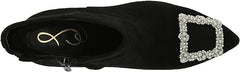 Sam Edelman Ulissa Black Suede Pointed Toe Zip Kitten Heel Ankle Fashion Boots