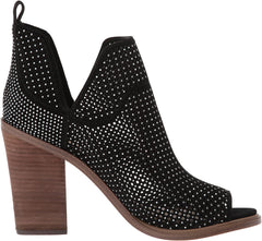 Vince Camuto Kiminni Black Fashion High Block Heel Pull On Ankle Booties
