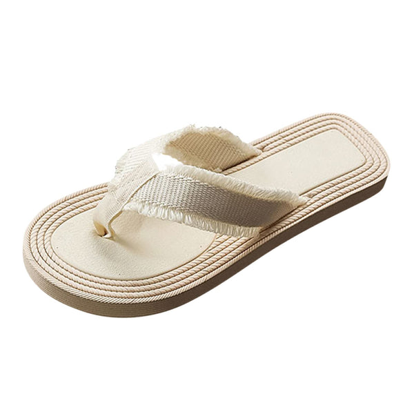 Women's Sandals Ladies Flat Solid Color Flip Flops Fashion Sandals