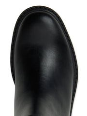 Time and Tru Lug Chelsea Black Fashion Zipper Chucky Heel Boots 8