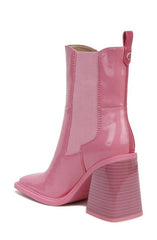 Circus by Sam Edelman Lauren Fuchsia Pink Snip-Toe Chelsea Squared Toe Booties