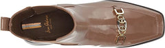 Sam Edelman Torance Portobello Square Toe Stacked Block Heel Pull On Ankle Boots