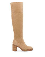 Vince Camuto Dasemma 2 Tortilla Taupe Wide Calf Over The Knee Block Heel Boots