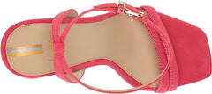 Sam Edelman Kia Ultra Fuchsia Squared Toe Ankle Strap Block Heeled Wide Sandals