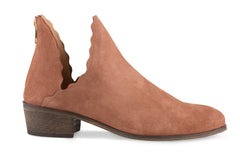 Klub Nico Bae Scallop Bootie-Terracotta Nude Low Cut our Fashion Ankle Bootie