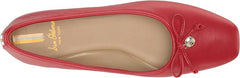 Sam Edelman Meadow Begonia Red Slip On Square Toe Bow Detail Ballet Flats