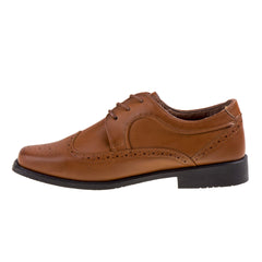 Josmo Boy's Sebastian Tan Elegant Lace Up ComfortableOxfords Shoes