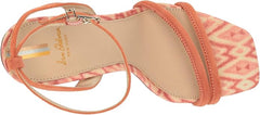 Sam Edelman Kia Terracotta Pink Squared Open Toe Ankle Strap Block Heeled Sandals