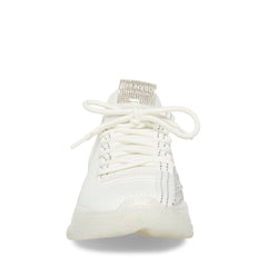 Steve Madden Maxima White Platform Boyfriend Chunky Lace Up Low Top Sneakers