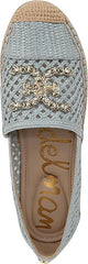 Sam Edelman Khiara Light Robin Egg Blue Cap Toe Espadrille Woven Flat Loafers