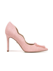 Sam Edelman Harriett Coral Peach Beaded Pointed Toe Heel