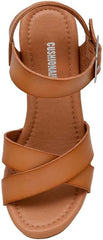 Cushionaire Sayer Honey Fashion Ankle Strap Open Toe Platform Heeled Sandals